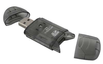 Kartenlesegert TITANUM TA101K MICRO SD SDHC USB PENDRIVE schwarz