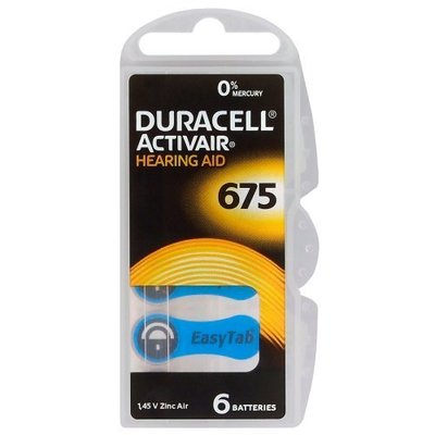 Bateria Duracell ActivAir DA675 MF (0%Hg)