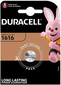Batteries Duracell CR1616 -<b>PRICE FOR 10pcs</b>