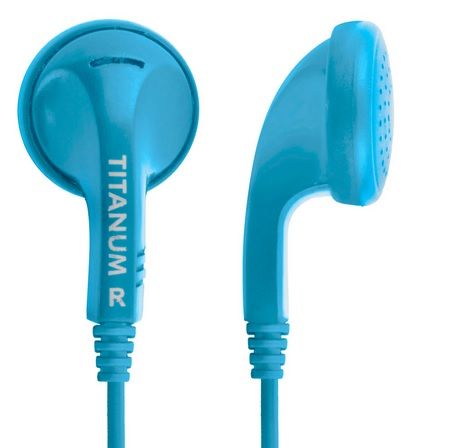Earphones TITANUM TH108B plug in 3,5mm Blue
