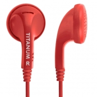 Earphones TITANUM TH108R plug in 3,5mm Red