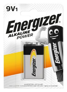 Batteries Energizer Alkaline Power 6LR61 / 9V -<b>PRICE FOR 24pcs</b>