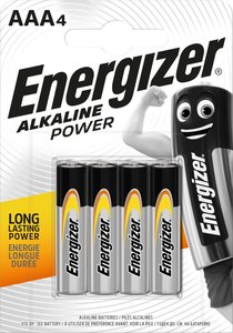 Batteries Energizer Alkaline Power LR03 / AAA / MN2400 B4 -<b>PRICE FOR 192pcs</b>