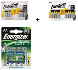 Zestaw Energizer LR03/LR6 B8 240szt (30 blistrw) + 4szt Energizer AA 2000mAh