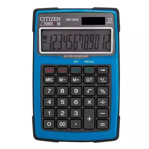 Desk Calculator Citizen WR3000 Blue