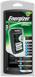 Charger Energizer Universal New (2 or 4x(AAA,AA,C,D), 1 or 2x9V)