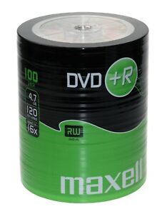 Pyty Maxell DVD+R op. 100szt. szpindel