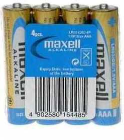 Batteries Maxell LR03 / AAA S4 -<b>PRICE FOR 400pcs</b>