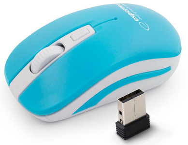 Mouse Esperanza Uranus wireless 2.4GHz 1600dpi Blue/White