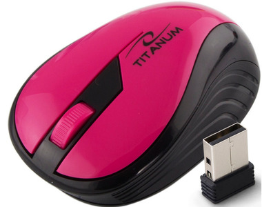 Mysz Titanum RAINBOW TM114P bezprzewodowa 2.4GHz 1000dpi Pink