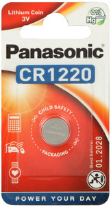 Batteries Panasonic CR1220 B1 -<b>PRICE FOR 12pcs</b>