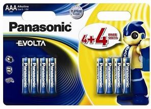 Batterie Panasonic LR03 / AAA Evolta B4+4