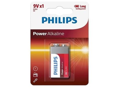 Batterie Philips Power Alkaline 6LR61 / 9V