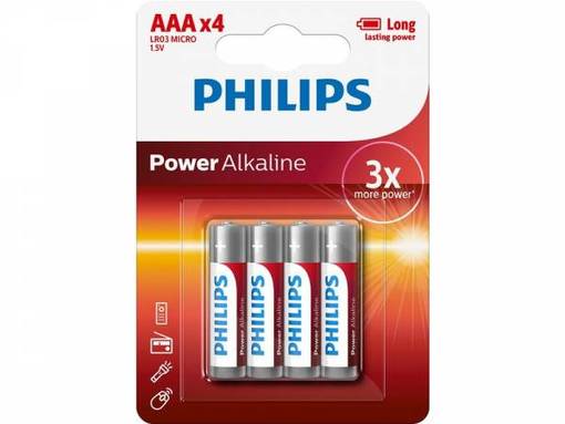 Batteries Philips Power Alkaline LR03 B4 -<b>PRICE FOR 144pcs</b