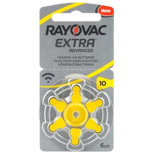Batterie Rayovac Extra Advanced A10 MF 0%Hg B6