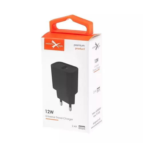 USB-Netzladegert eXtremestyle sieciowa TC12UB USB 12W 2.4A Schwarz