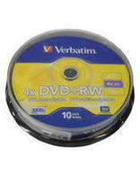 Pyty Verbatim DVD+RW op. 10szt. cake