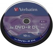 Platten Verbatim DVD+R DOUBLE LAYER op. 10szt. cake