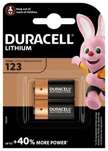 Battery Duracell DL123 / CR123A lithium B2