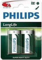 Bateria Philips R14 (C) cynkowo-węglowa blister B2