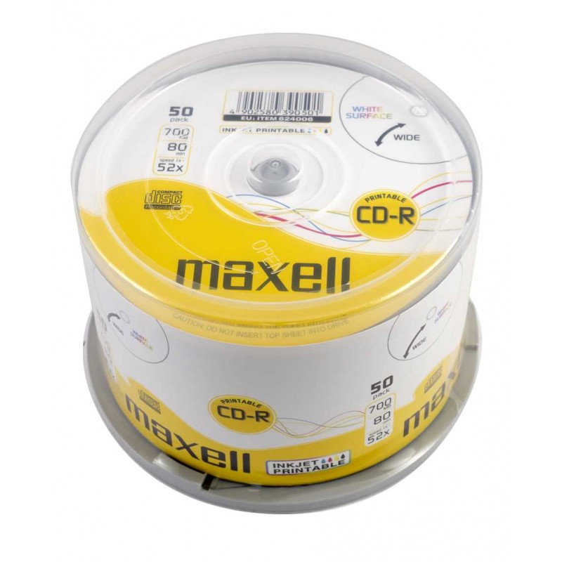 Pyty Maxell CD-R Printable op. 50szt. cake
