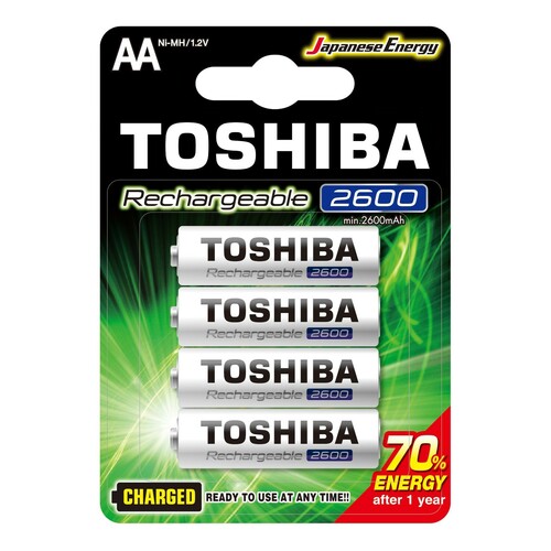 Rechargeable Toshiba R6 / AA 2600mAh B4